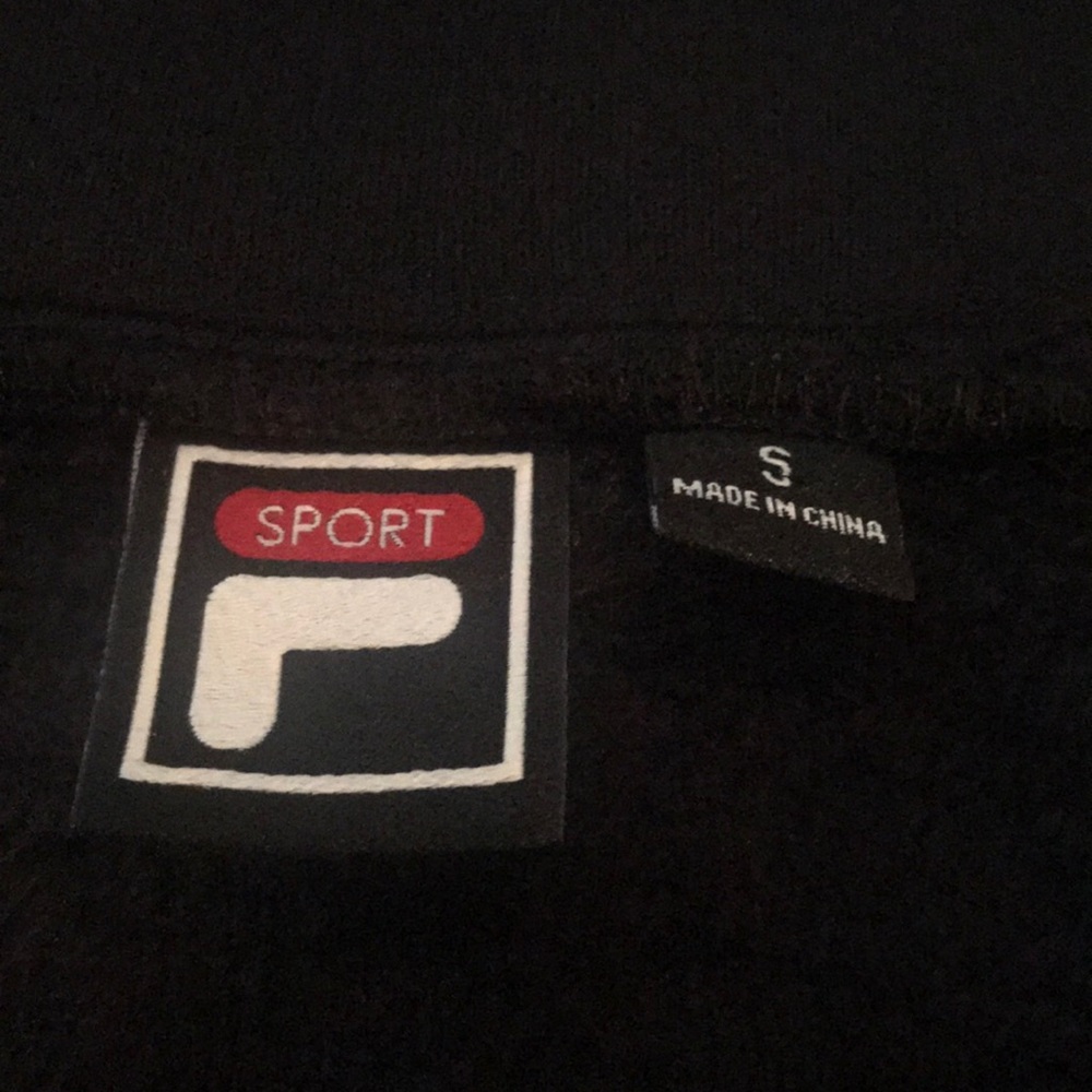 Fila sport jacket, black long sleeve w thumb holes - Picture 2 of 6